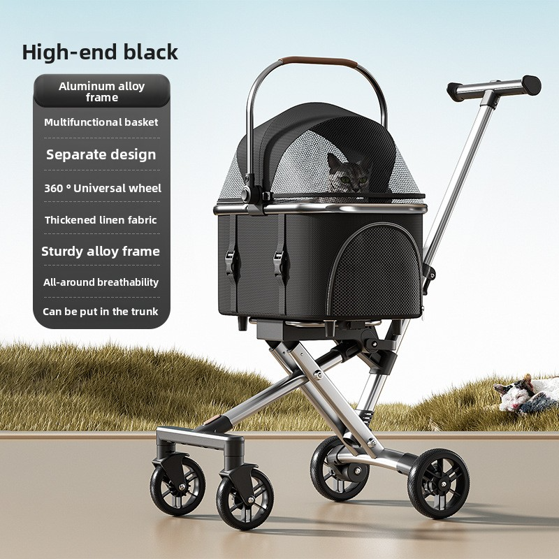 Scalable luxury foldable pet stroller