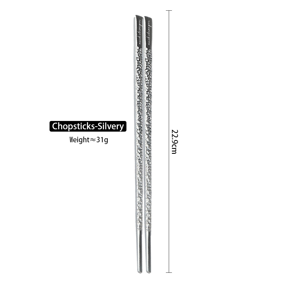 Solid hammered pattern custom chopsticks