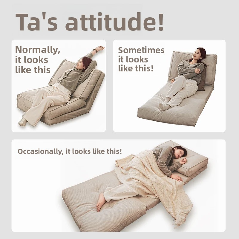 Floor sofa that can be reclined and leaned on