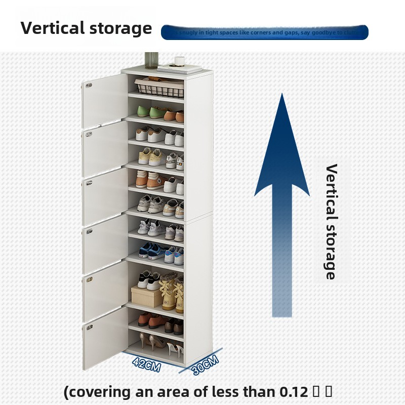Narrow household shoe cabinet