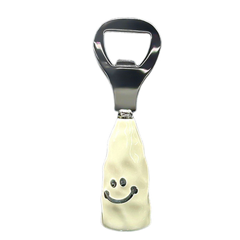 Stainless steel cute smiling face beer bottle opener
