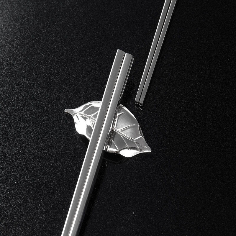 304 square stainless steel chopsticks, laser anti-slip, anti-scald and anti-rolling tableware