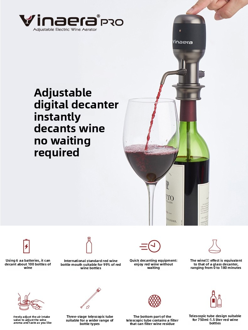 Electronic decanter, household electric fast intelligent red wine dispenser, wine