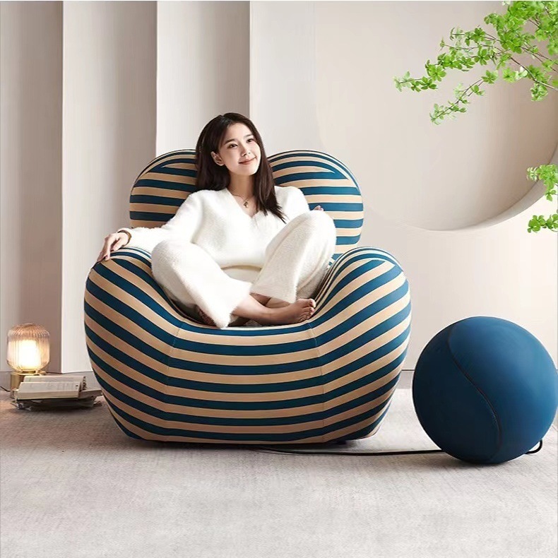 Lazy One-piece Shaped Cotton Armchair for Single Person, Can Be Used Sitting or Reclining