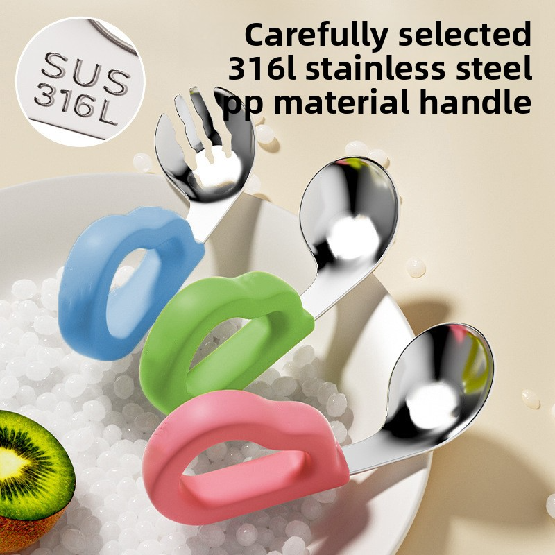 Baby spoon, specially designed for training infants to eat independently