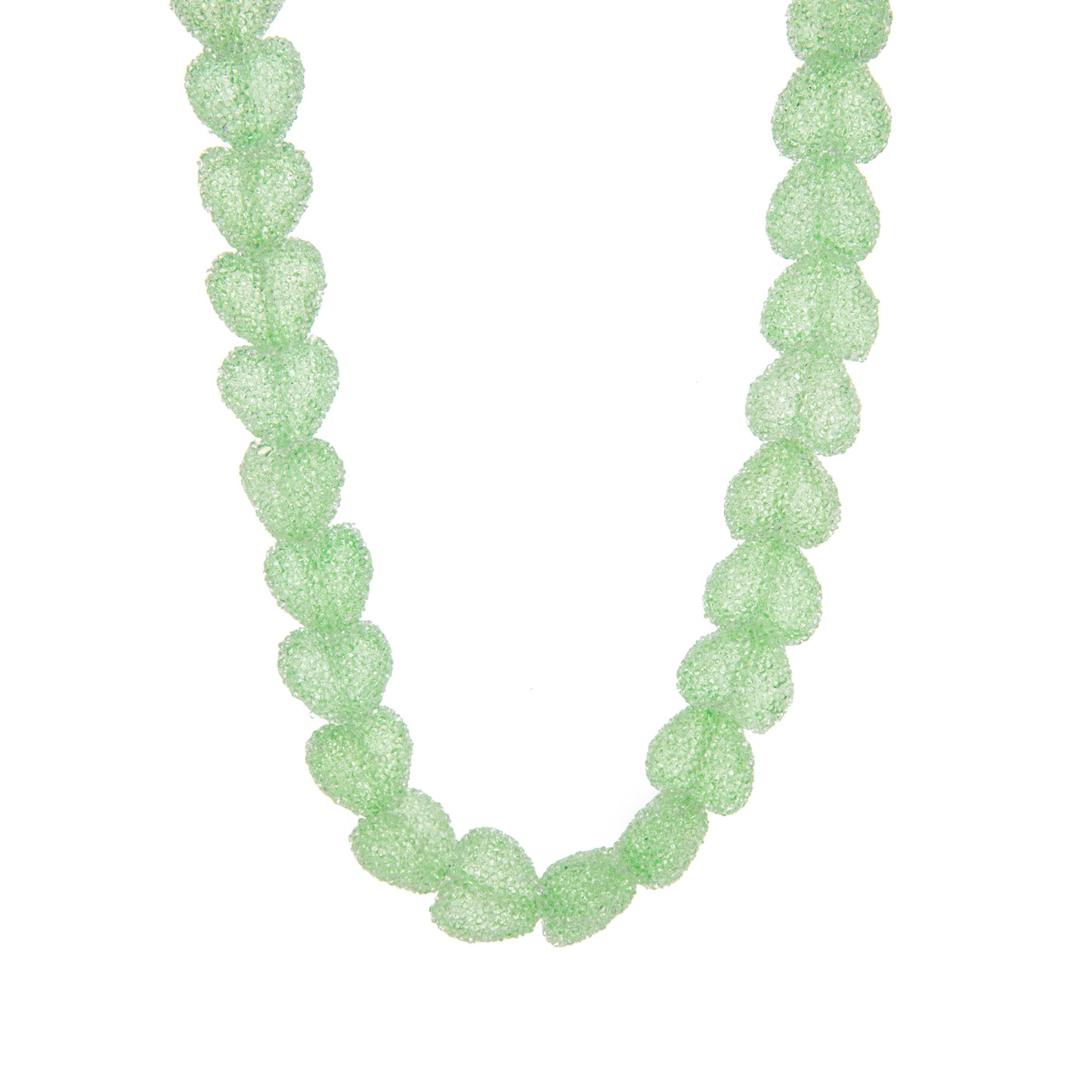 Design-inspired colorful candy heart resin necklace