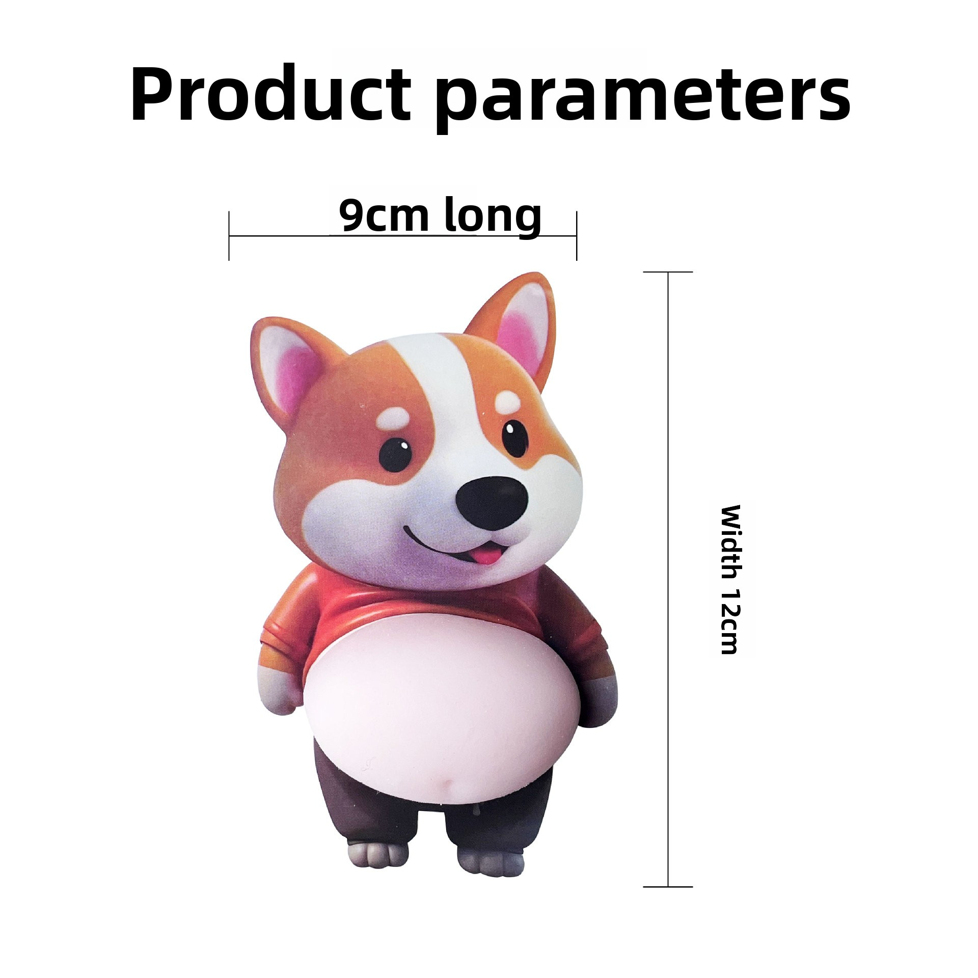 [Buy one, get three]Chubby Shiba Inu Squeeze Toy Stress Relief Car Sticker