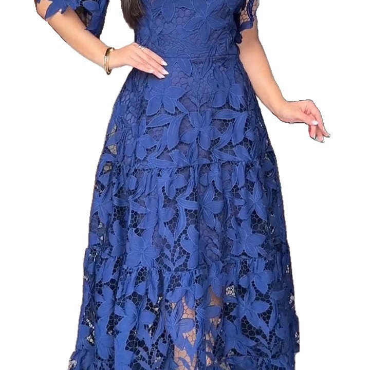 Women's Round Neck Hollow Dress