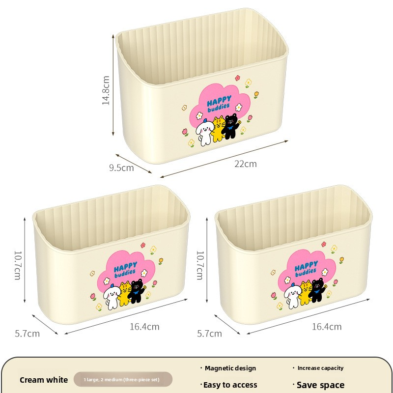 Refrigerator shelf wall-mounted drill-free kitchen supplies storage box