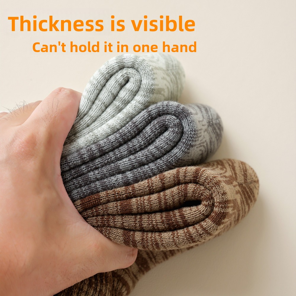 Winter fleece-lined thickened warm socks