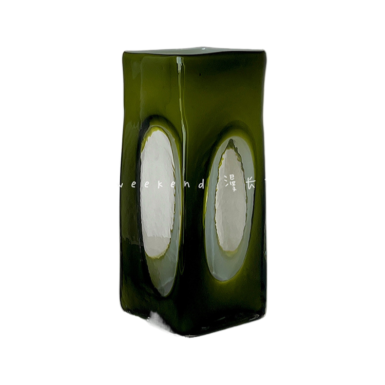 French vintage glass vase