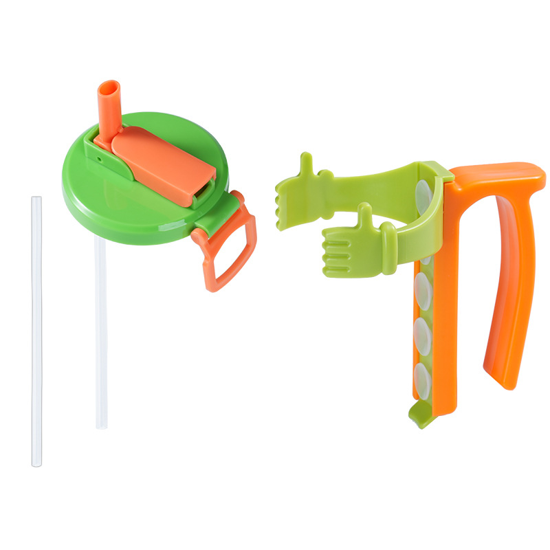 Can Holder with Spill-Proof Lid and Straw