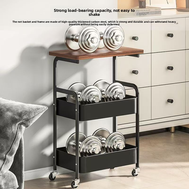 Movable double-layer tea table