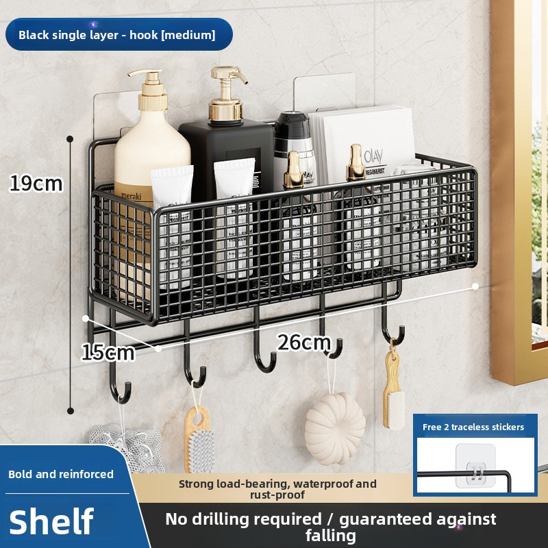 Kitchen shelf, punch-free, wall-mounted draining vegetable basket for scallions, ginger and garlic
