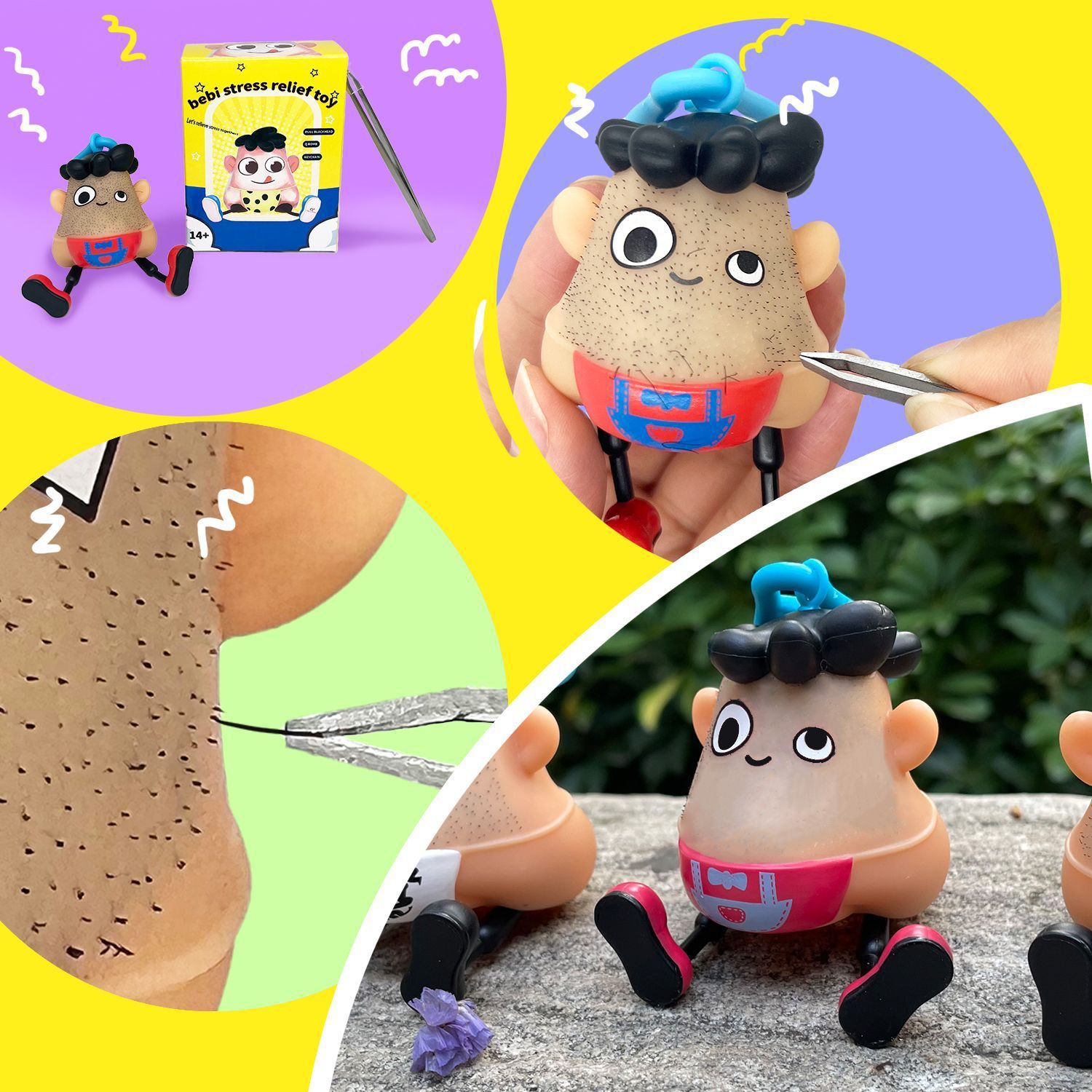 Blackhead squeezing stress-relief and venting toy