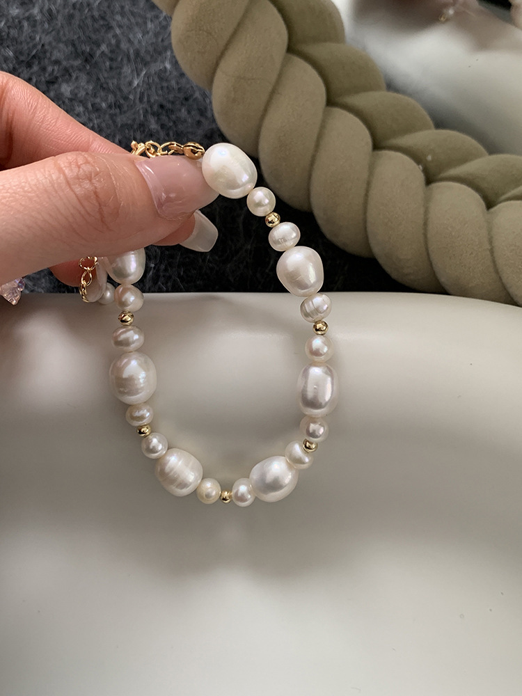 High-end temperament natural freshwater pearl bracelet