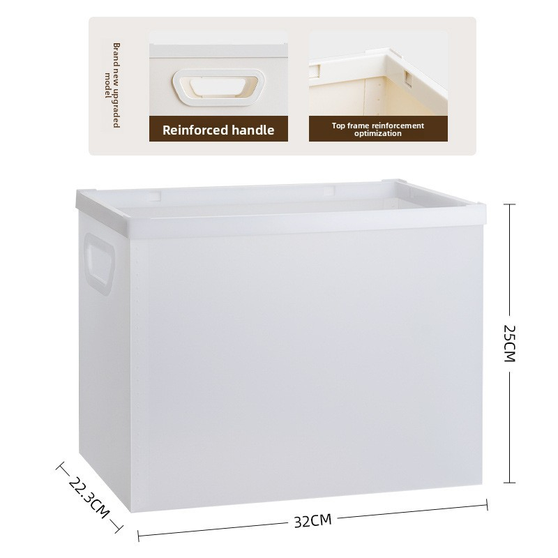 Reinforced foldable simple storage and organizing box