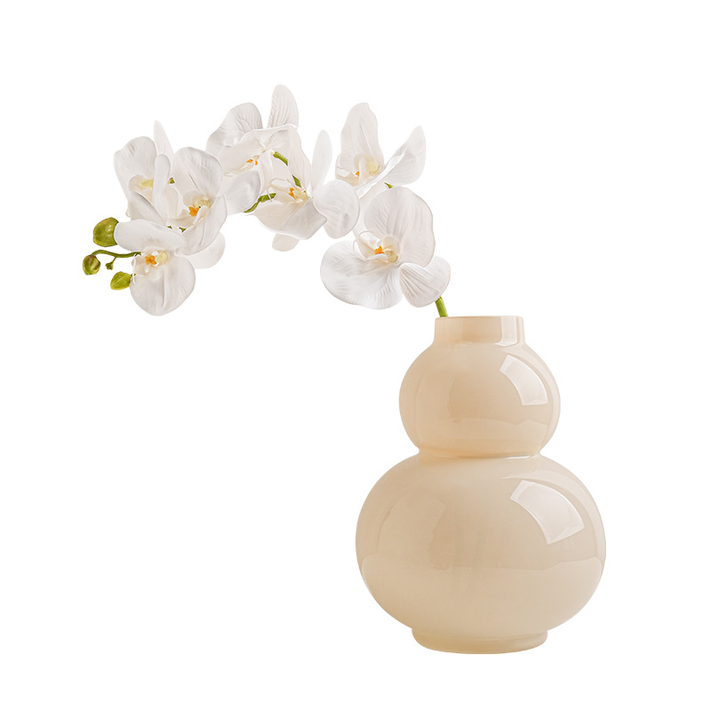Cream-style creative glass gourd vase decoration