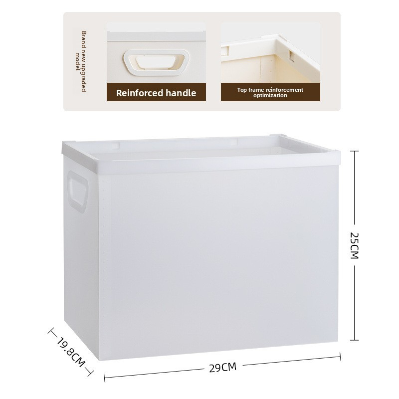 Reinforced foldable simple storage and organizing box