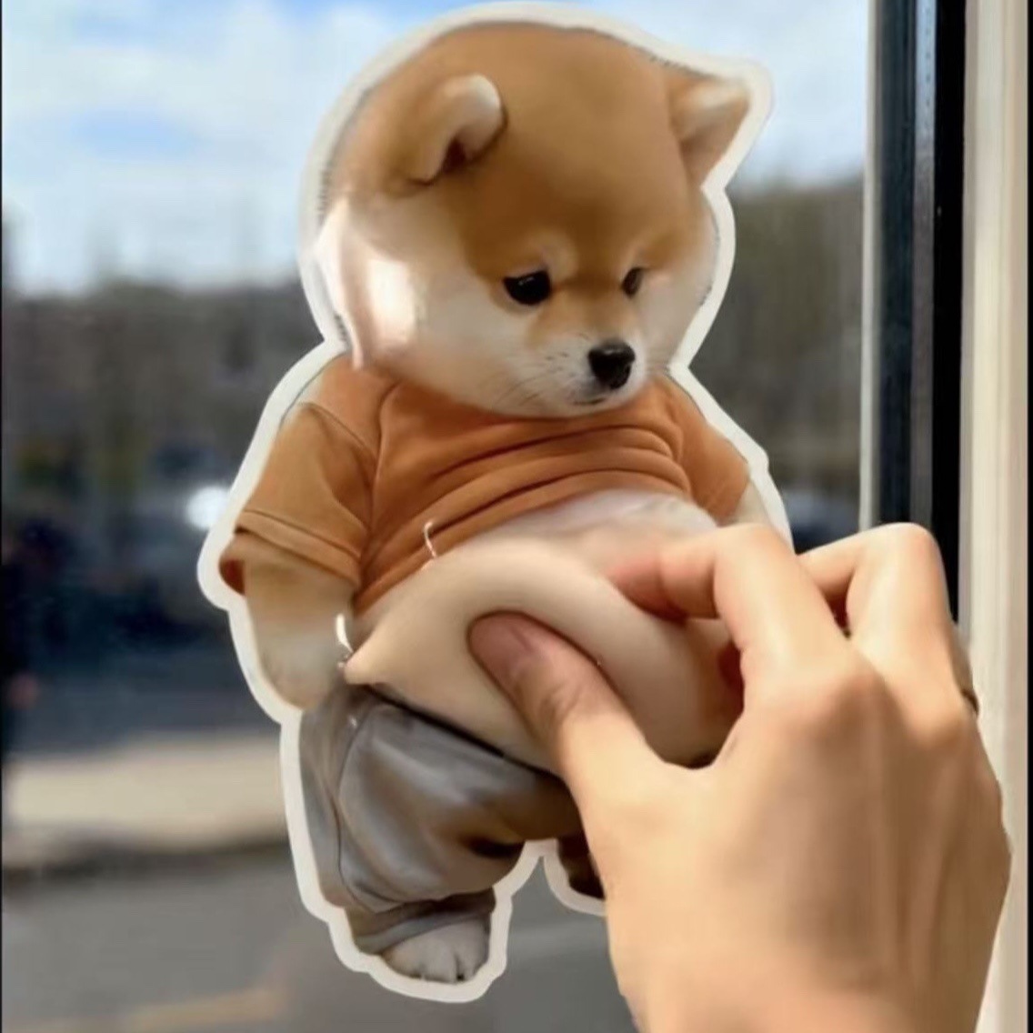 [Buy one, get three]Chubby Shiba Inu Squeeze Toy Stress Relief Car Sticker