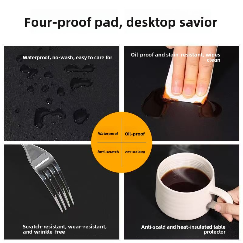 Disposable waterproof, oil-proof and heat-resistant dining table mat