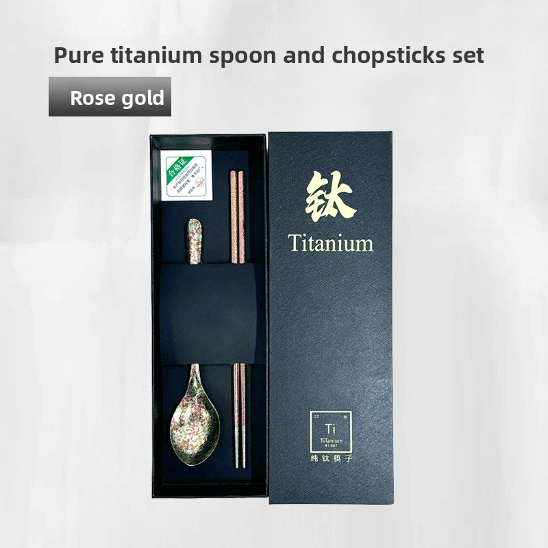 Pure titanium chopsticks - portable household tableware