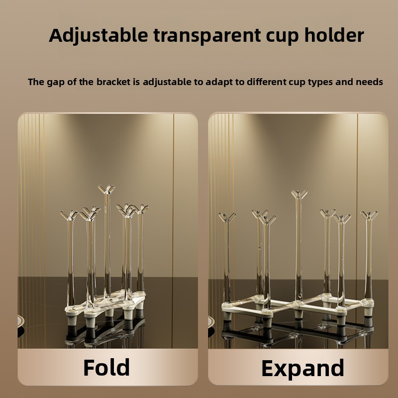 Household draining cup holder for placing water cups, coffee cups, glass cups, and teacups