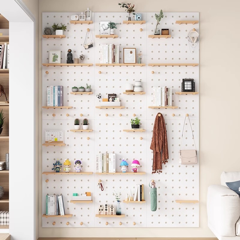 Hole board wall display rack