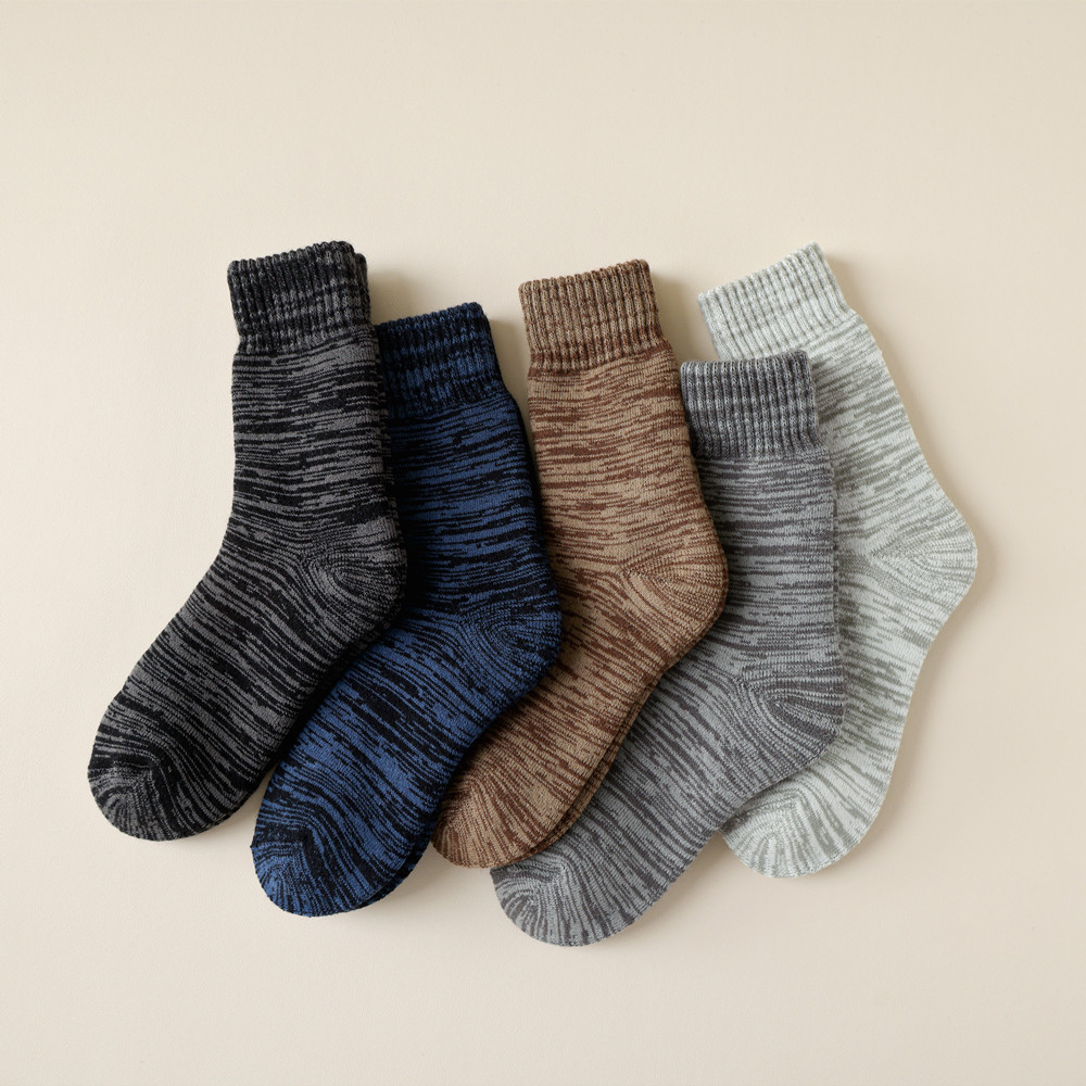Winter fleece-lined thickened warm socks