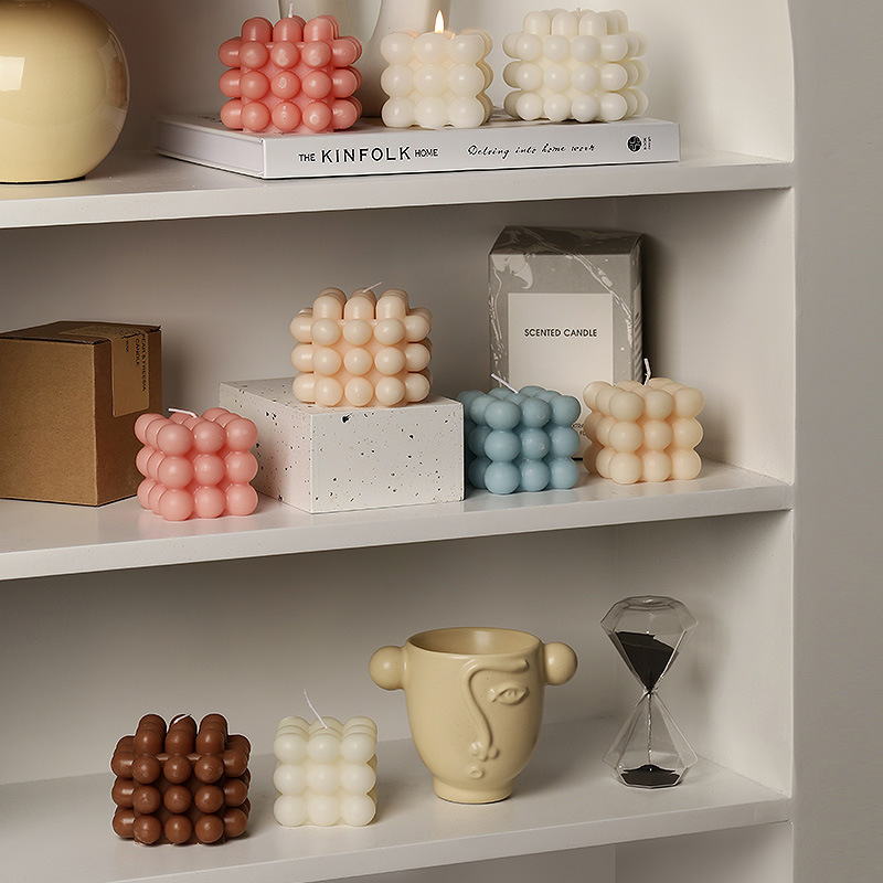 Creative geometric-shaped home decorative aromatherapy candle small ornaments