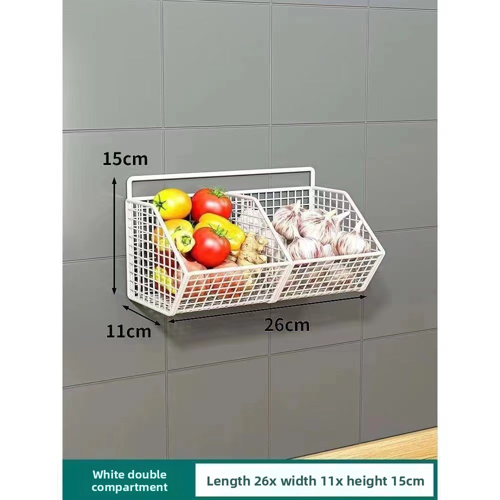 Storage basket for scallions, ginger and garlic - household kitchen shelf