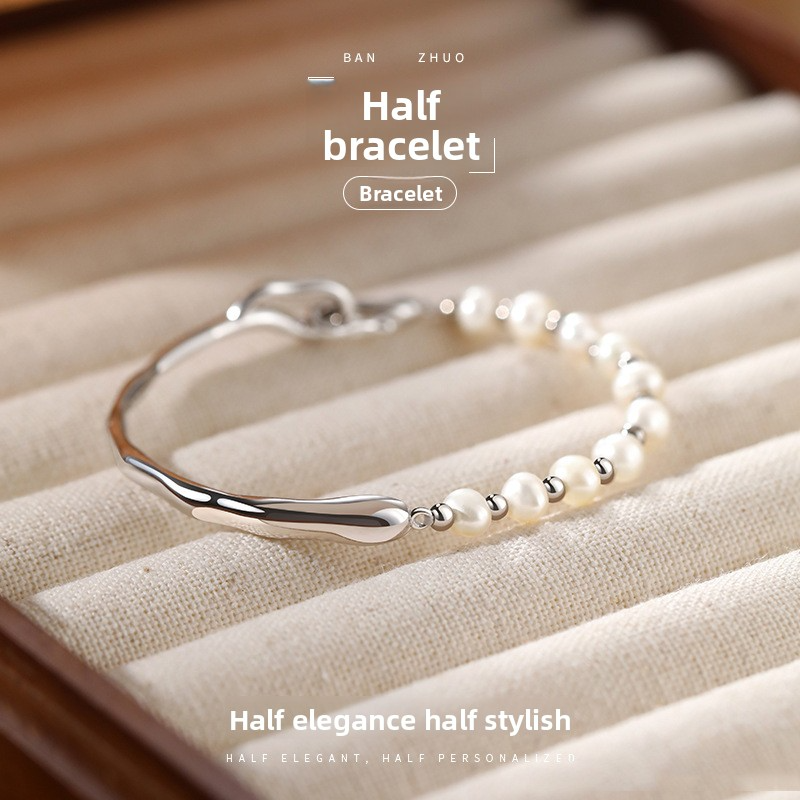 Natural Pearl Silver Bracelet