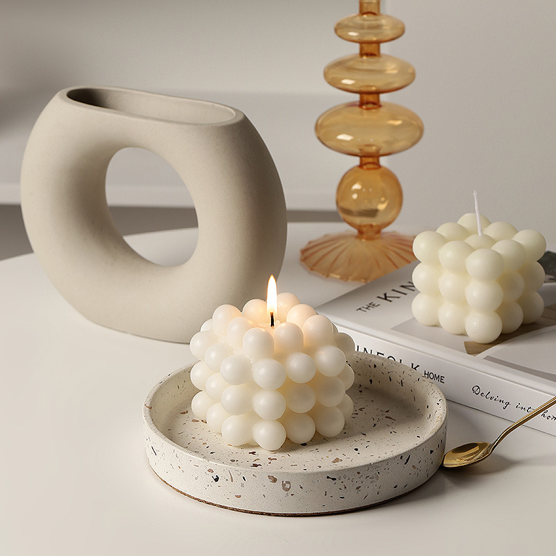 Creative geometric-shaped home decorative aromatherapy candle small ornaments