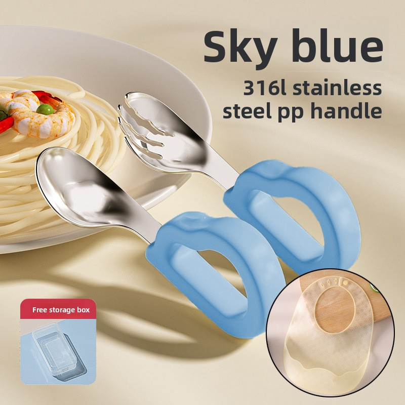 Baby spoon, specially designed for training infants to eat independently