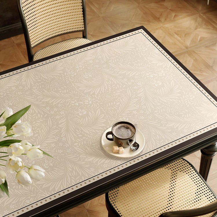 Dining table mat and tablecloth: waterproof, oil-proof, heat-resistant, wash-free, coffee table surface protector