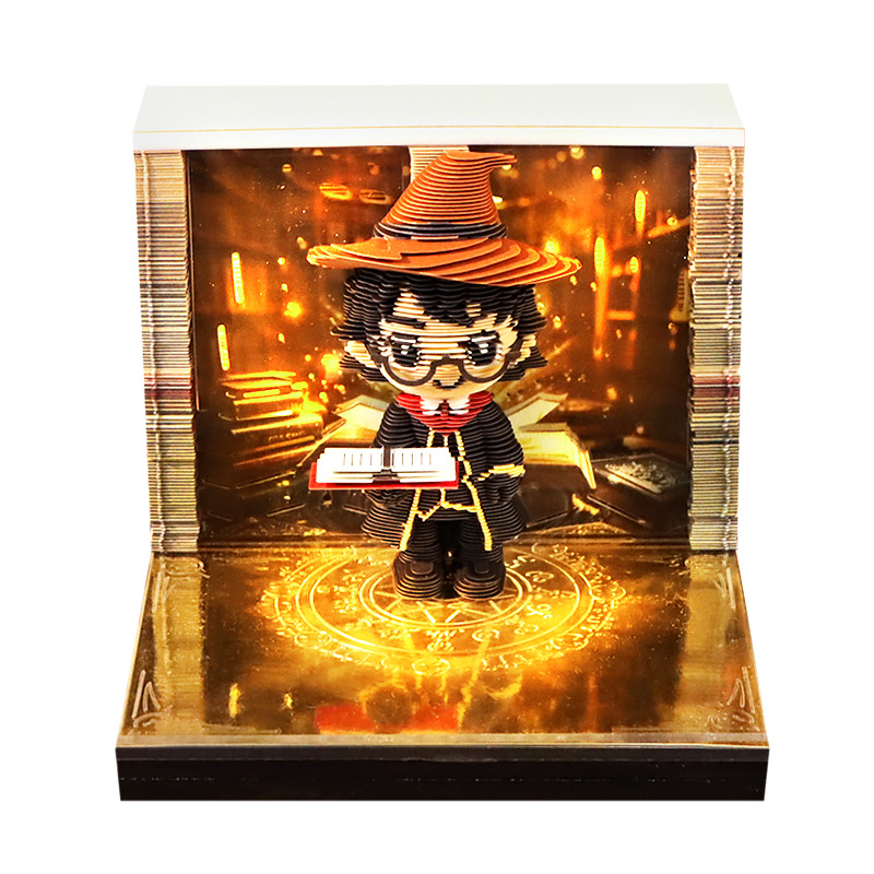 Harry Potter Magician Paper Carving 3D Stereo Sticky Notes