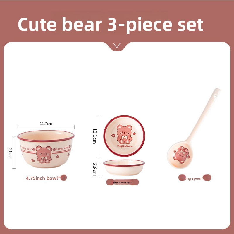 Cute cartoon underglaze color ceramic tableware