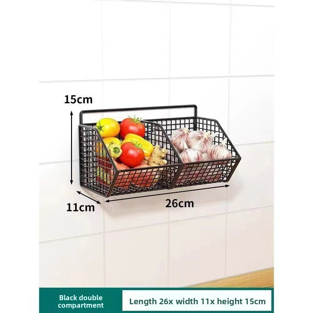 Storage basket for scallions, ginger and garlic - household kitchen shelf
