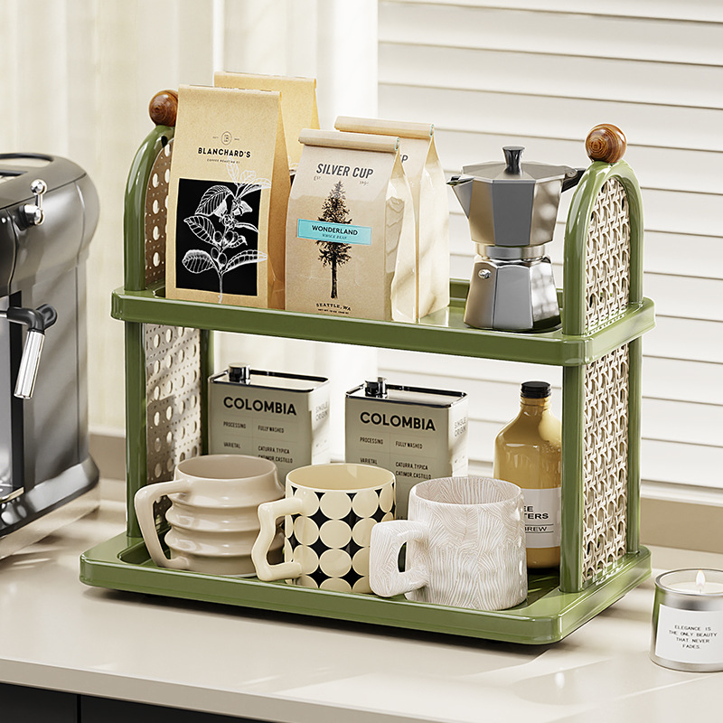 Multi-layer cup storage rack, tea rack, multi-functional shelf