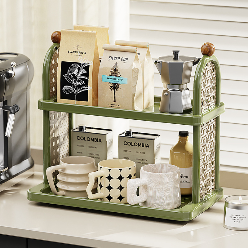 Multi-layer cup storage rack, tea rack, multi-functional shelf