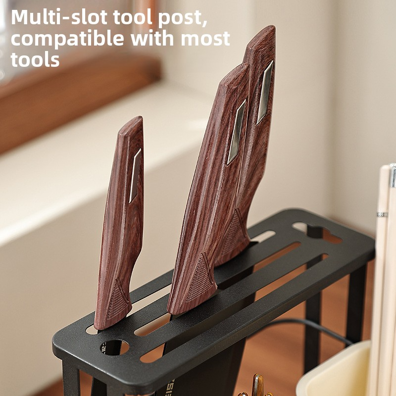 Multifunctional Countertop Chopsticks and Knife Integrated Storage and Drainage Rack
