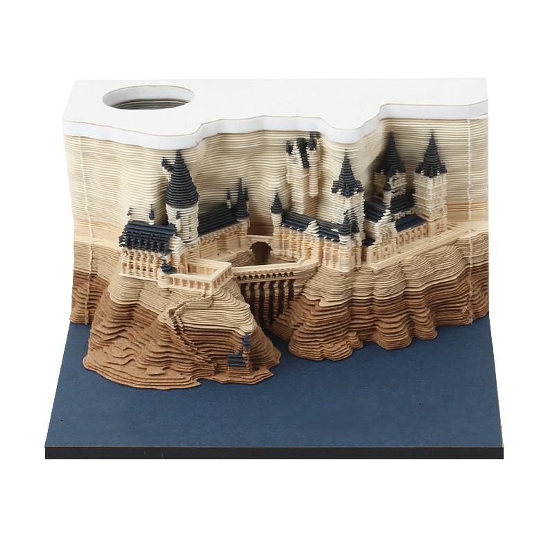 Harry Potter Magic Train Paper Carving 3D Stereo Sticky Note Book