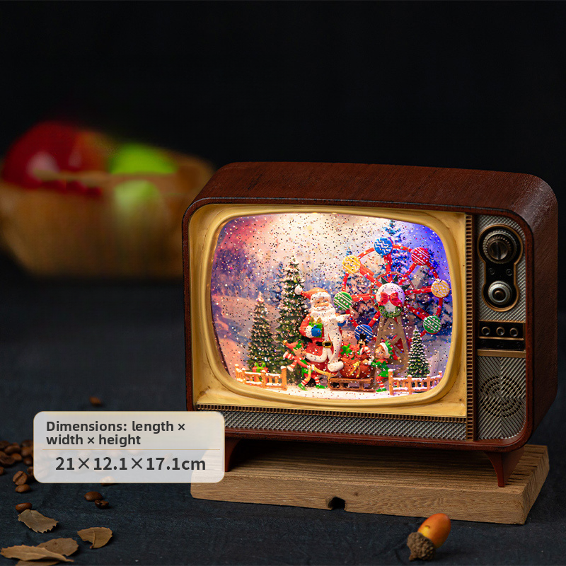 TV crystal ball home desktop decoration Christmas birthday gift night light