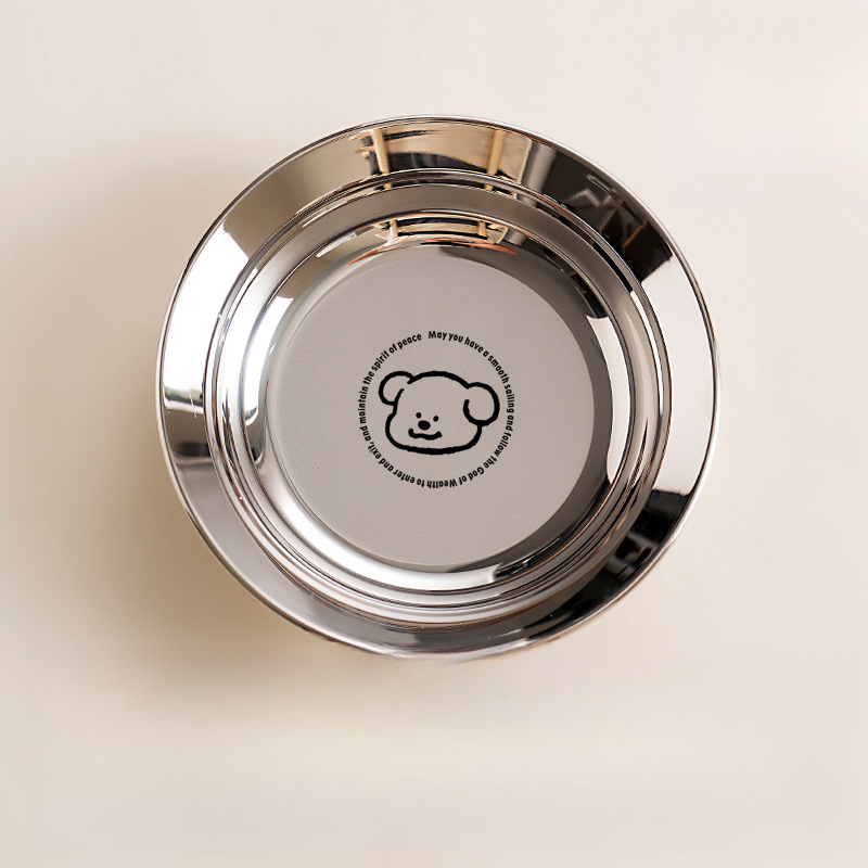 304 stainless steel disc, cute cartoon dinner plate, fruit plate, baby food supplement plate