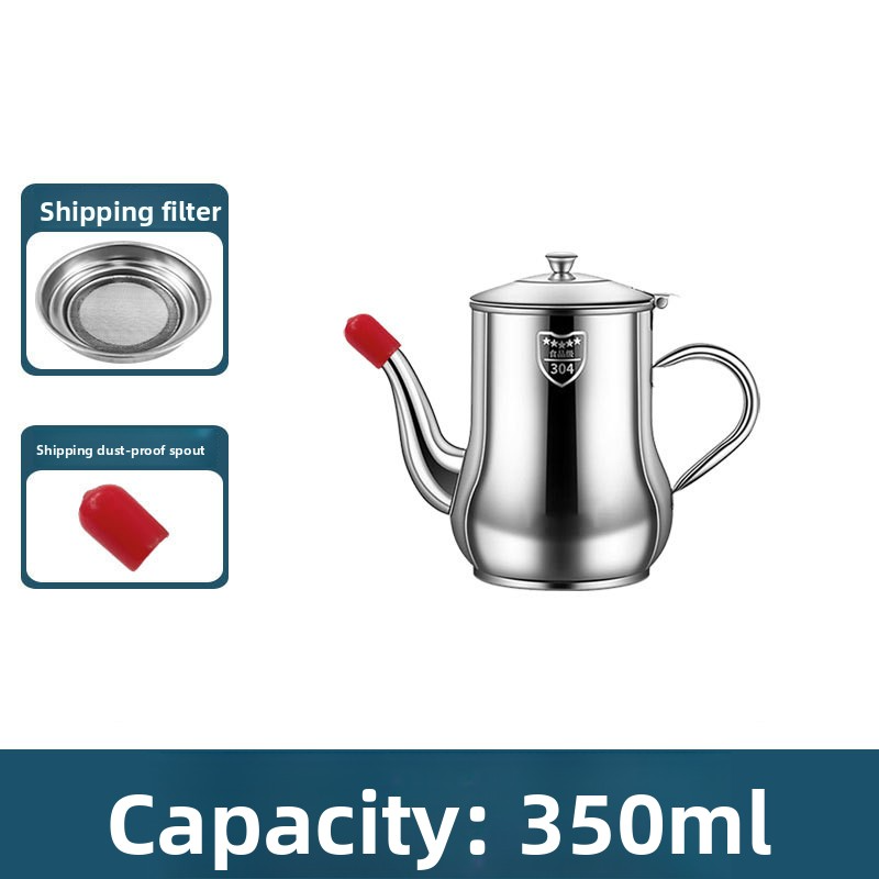 304 stainless steel household oil storage pot/bottle with filter screen and large capacity
