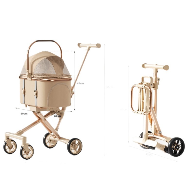 Scalable luxury foldable pet stroller