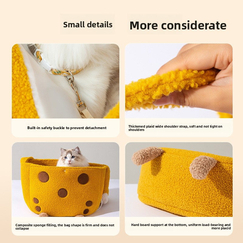 Cat Bag Dog Bag Portable Outing Bag Crossbody Bag Winter Warm