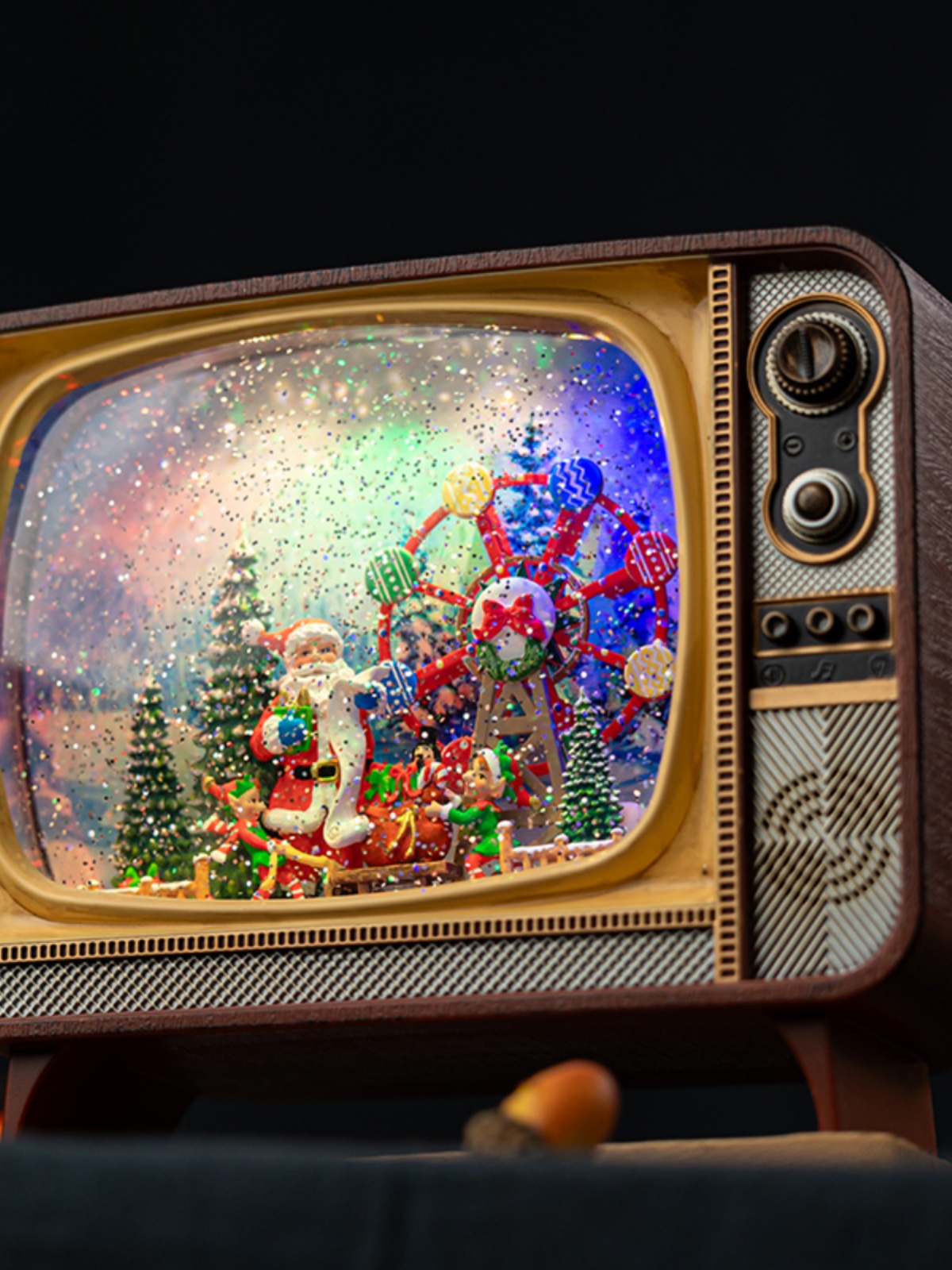 TV crystal ball home desktop decoration Christmas birthday gift night light