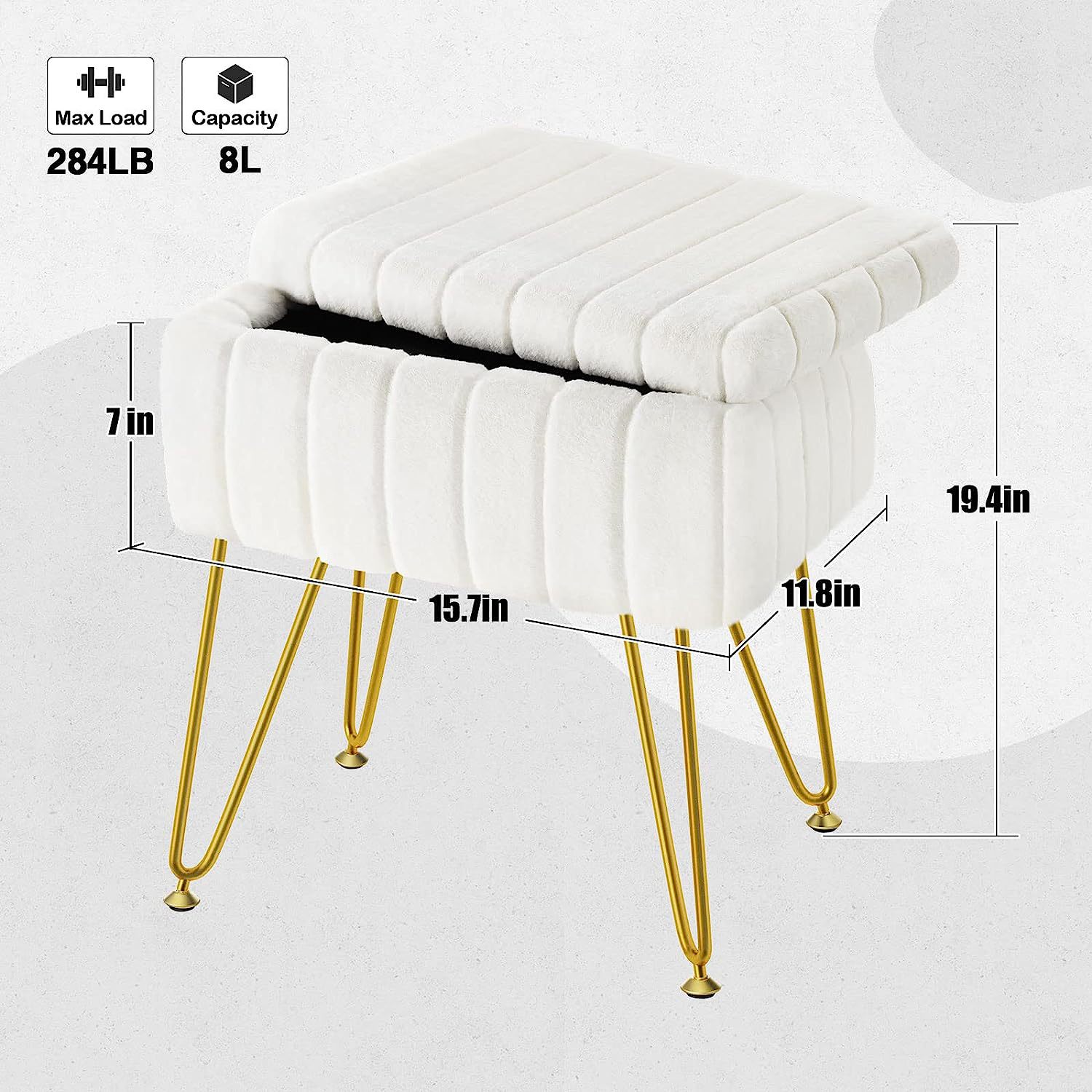 Creative storage dressing table stool