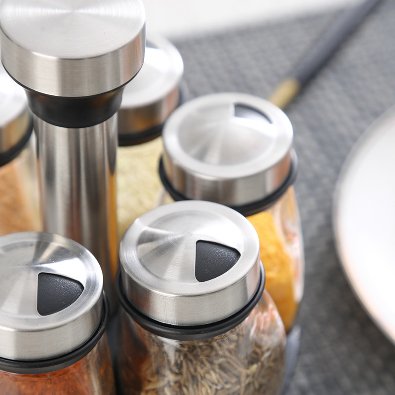 7-piece seasoning bottle set, kitchen supplies seasoning jar combination
